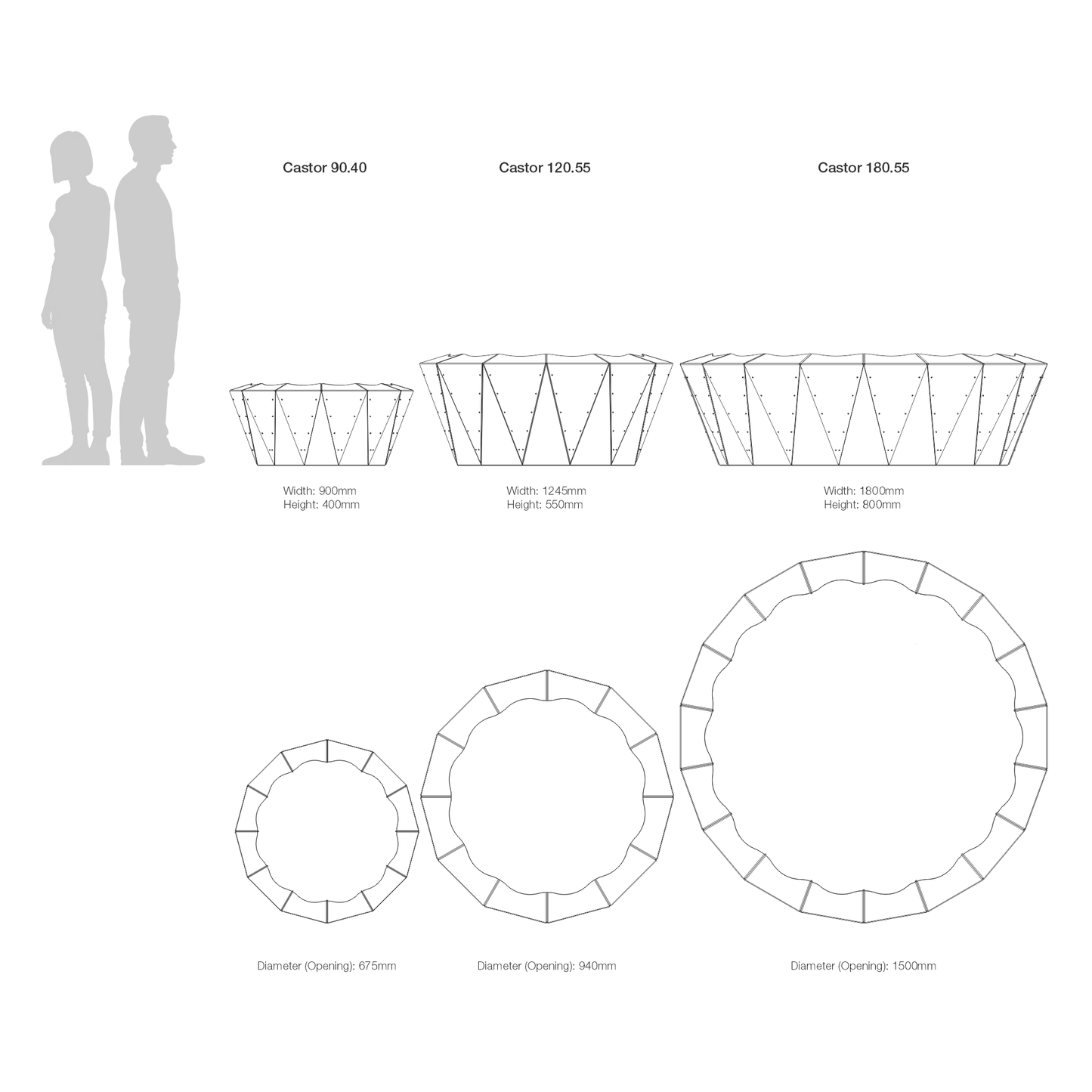 Castor 90.40 - Galvanised Steel