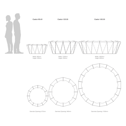 Castor 90.40 - Galvanised Steel